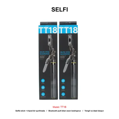 SELFI+TRIPOD TT18 BLACK