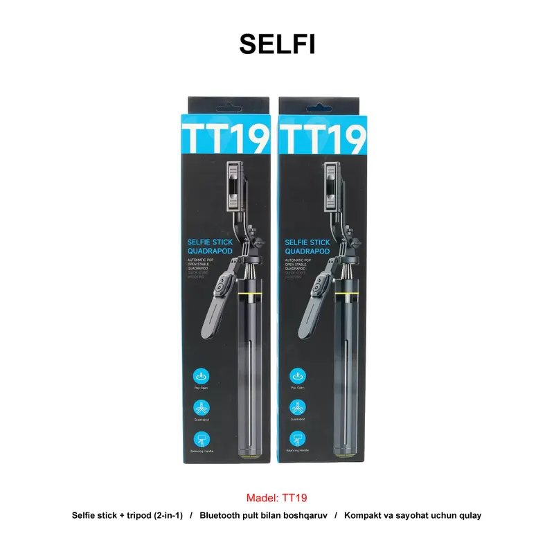 SELFI+TRIPOD TT19 BLACK