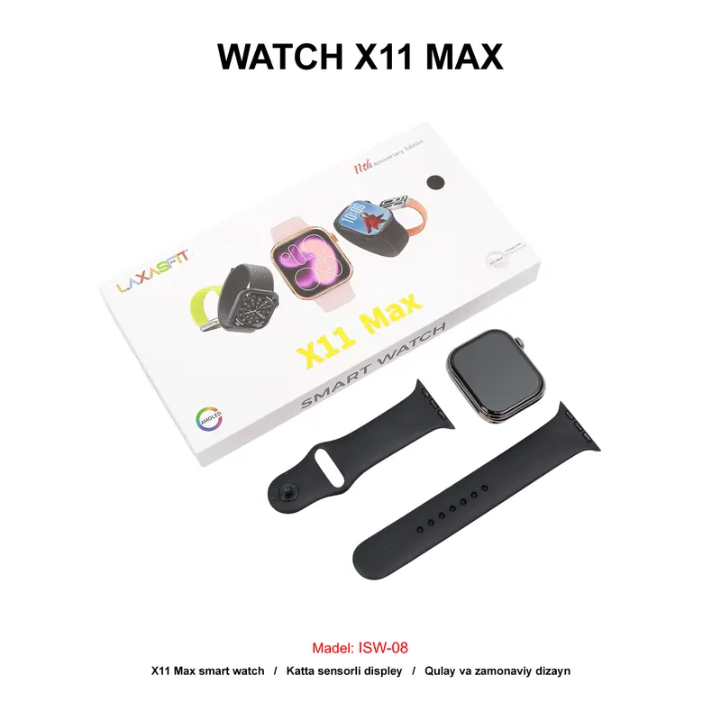 WATCH X11 MAX ISW-08 BLACK