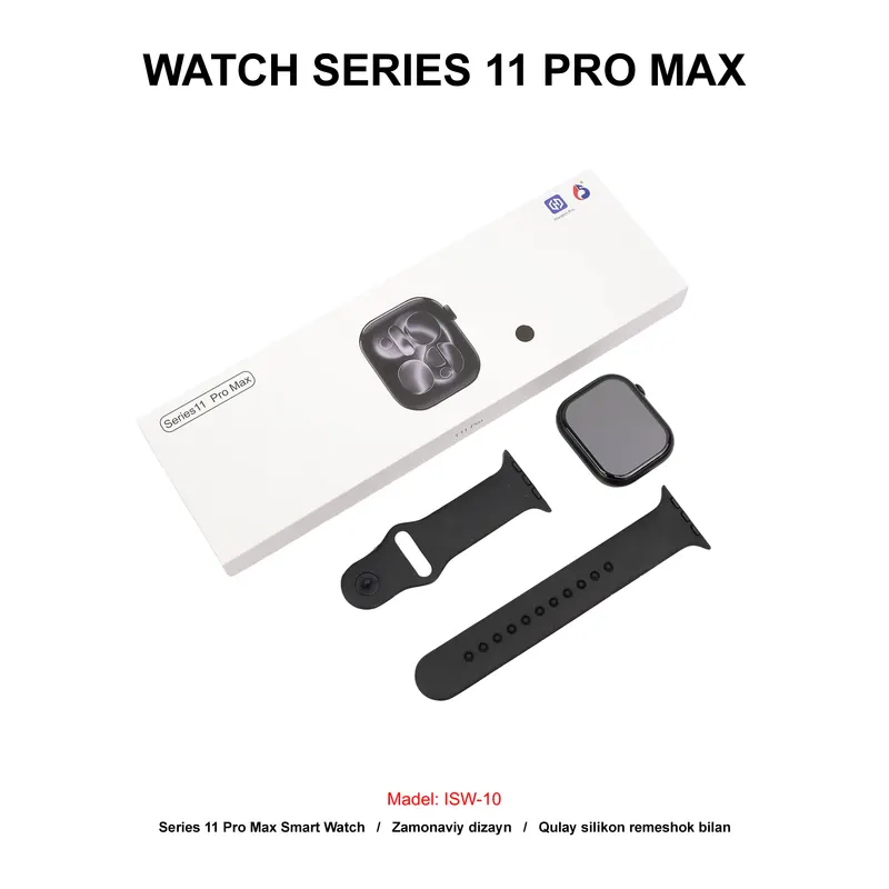 WATCH SERIES 11 PRO MAX ISW-10 BLACK