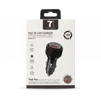 CAR CHARGER 7 MILLIARD FAST PRO 48W CC7MFP48WBK BLACK