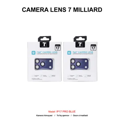 CAMERA LENS 7 MILLIARD ALUMINIUM 7MCLA17PBL IP17 PRO BLUE