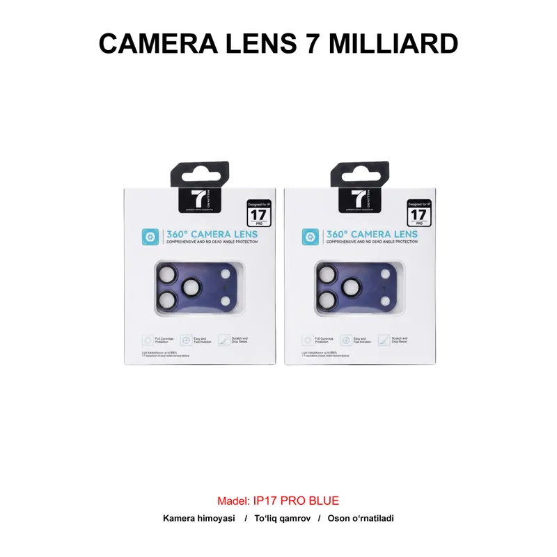 CAMERA LENS 7 MILLIARD ALUMINIUM 7MCLA17PBL IP17 PRO BLUE
