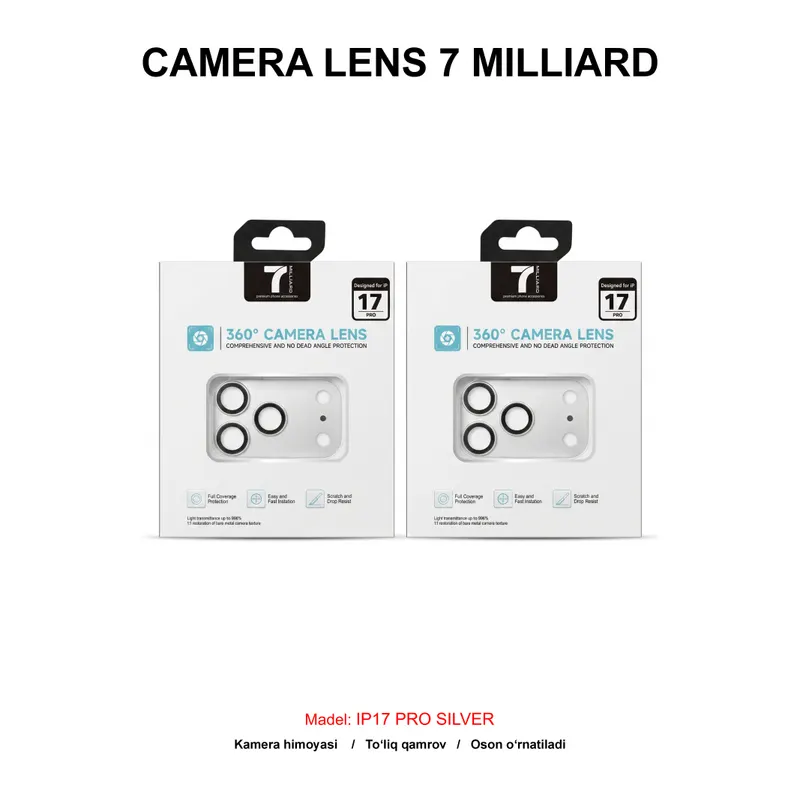 CAMERA LENS 7 MILLIARD ALUMINIUM 7MCLA17PSL IP17 PRO SILVER