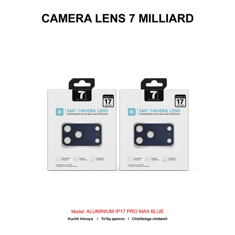 CAMERA LENS 7 MILLIARD ALUMINIUM 7MCLA17PMBL IP17 PRO MAX BLUE
