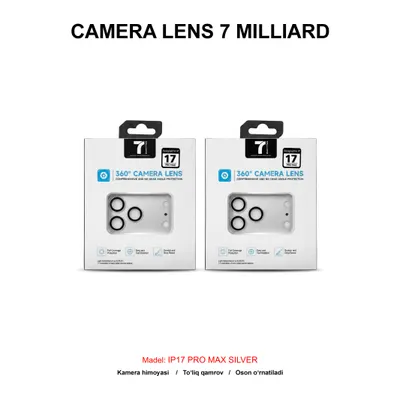 CAMERA LENS 7 MILLIARD ALUMINIUM 7MCLA17PMSL IP17 PRO MAX SILVER