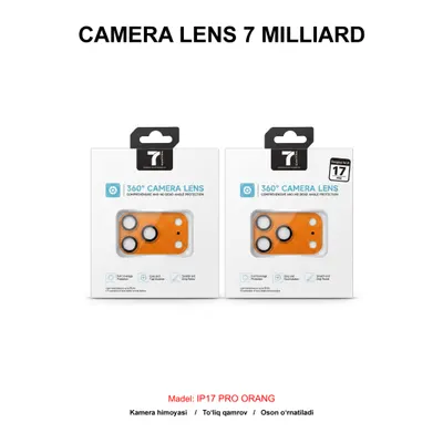 CAMERA LENS 7 MILLIARD CARBON FIBER 7MCLCF17POR IP17 PRO ORANGE