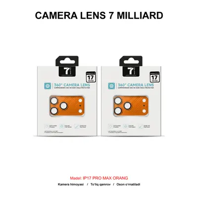 CAMERA LENS 7 MILLIARD CARBON FIBER 7MCLCF17PMOR IP17 PRO MAX ORANGE