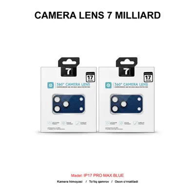 CAMERA LENS 7 MILLIARD CARBON FIBER 7MCLCF17PMBL IP17 PRO MAX BLUE
