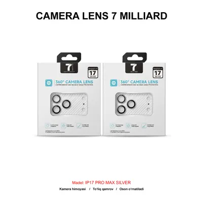CAMERA LENS 7 MILLIARD CARBON FIBER 7MCLCF17PMSL IP17 PRO MAX SILVER