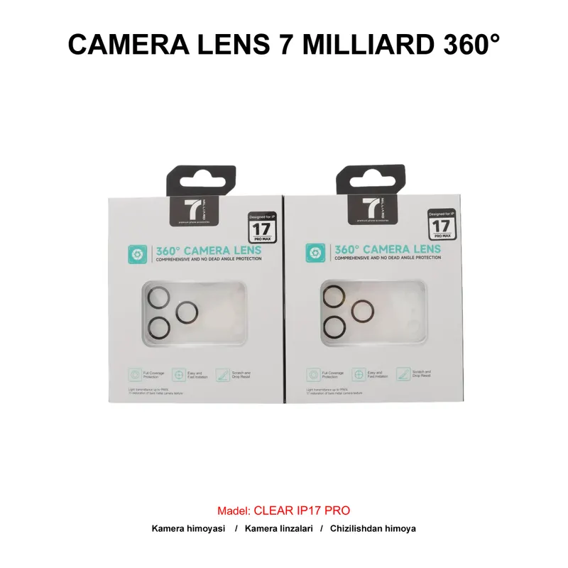 CAMERA LENS 7 MILLIARD 360° CLEAR 7MCL360C17P IP17 PRO