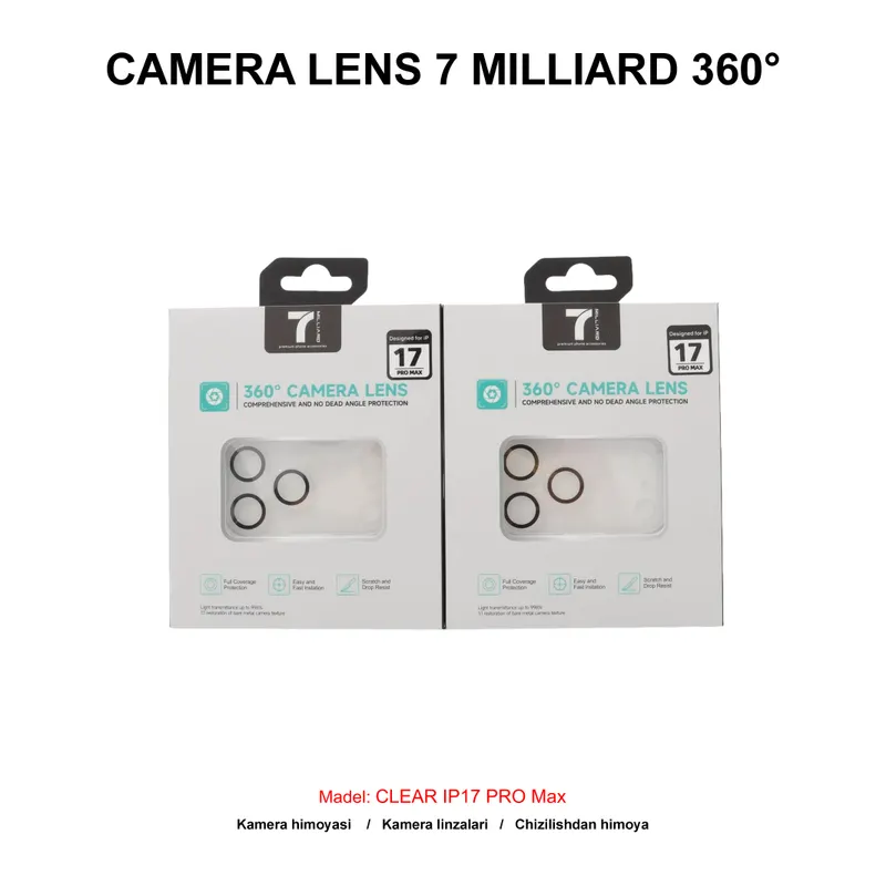 CAMERA LENS 7 MILLIARD 360° CLEAR 7MCL360C17PM IP17 PRO MAX