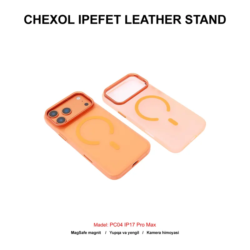 CHEXOL IPEFET LENS STAND MAGSAFE PC04 IP17 PRO MAX ORANGE