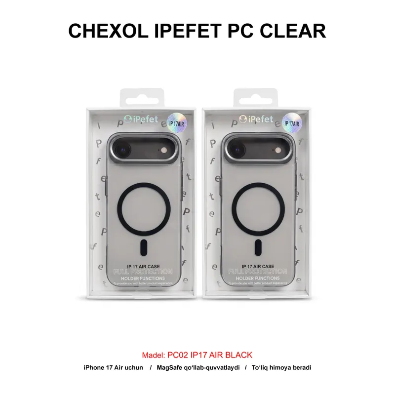 CHEXOL IPEFET PC CLEAR PC02 IP17 AIR BLACK
