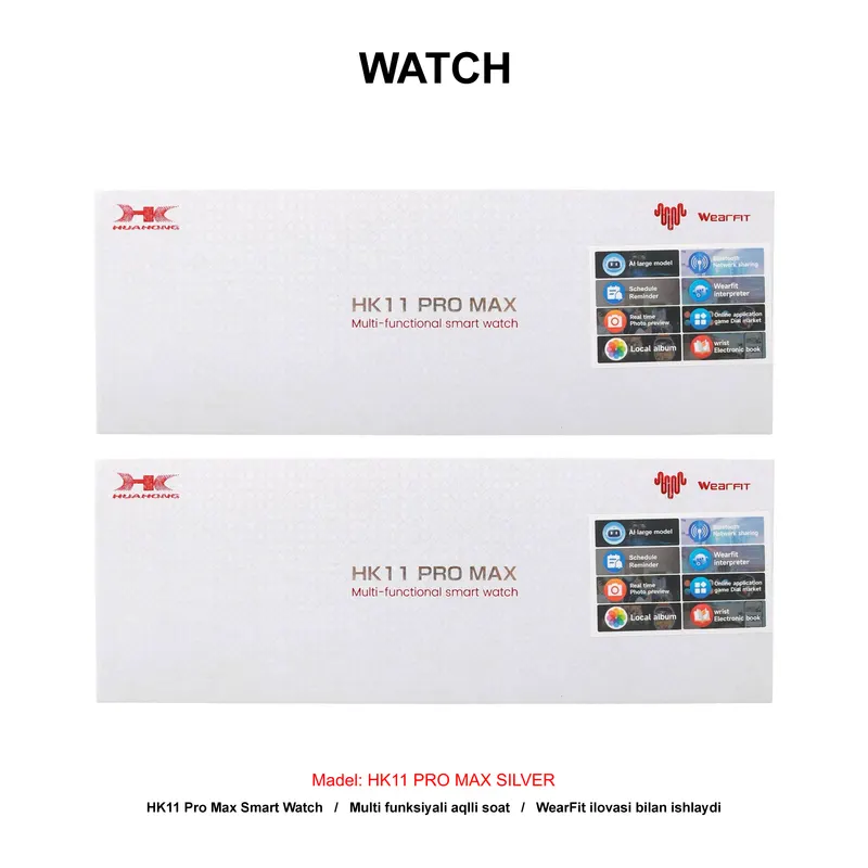 WATCH HK11 PRO MAX SILVER