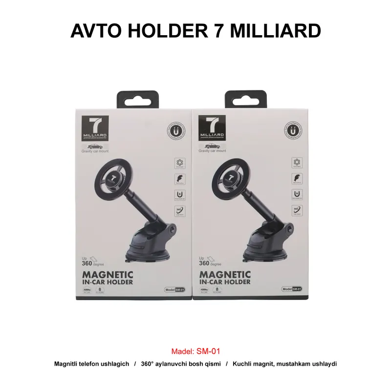 AVTO HOLDER 7 MILLIARD SM-01 BLACK