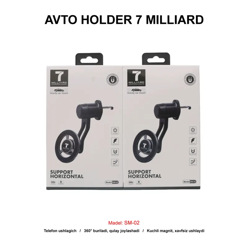 AVTO HOLDER 7 MILLIARD SM-02 BLACK