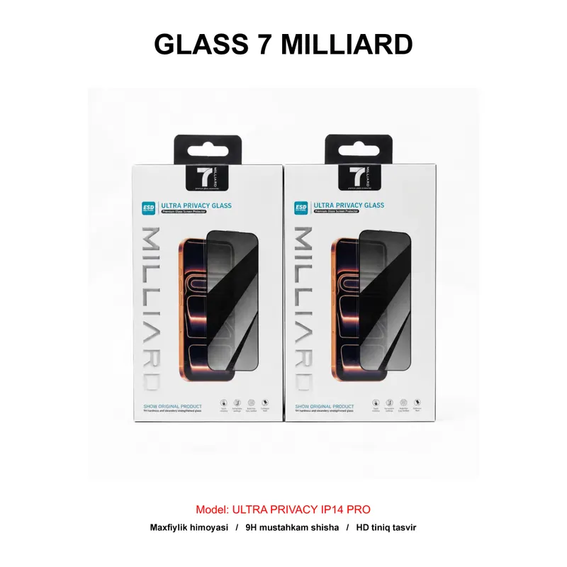 GLASS 7 MILLIARD ULTRA PRIVACY IP14 PRO 7MUHDG14P
