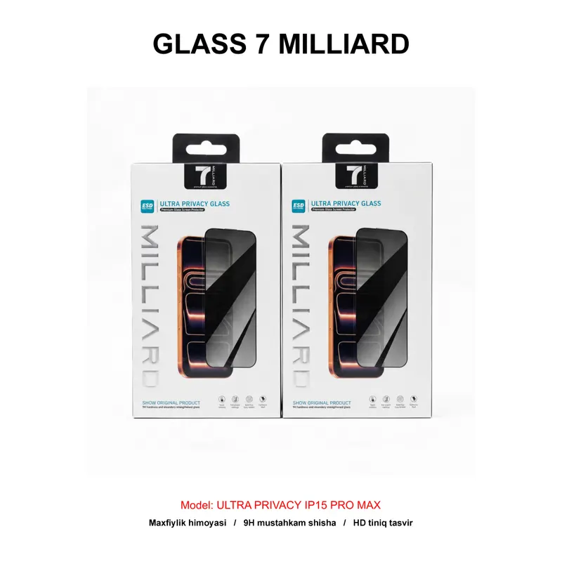 GLASS 7 MILLIARD ULTRA PRIVACY IP15 PRO MAX 7MUHDG15PM