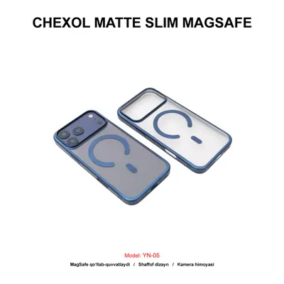 CHEXOL MATTE SLIM MAGSAFE YN-05 IP17 PRO BLUE