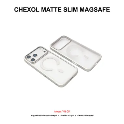 CHEXOL MATTE SLIM MAGSAFE YN-05 IP17 PRO SILVER