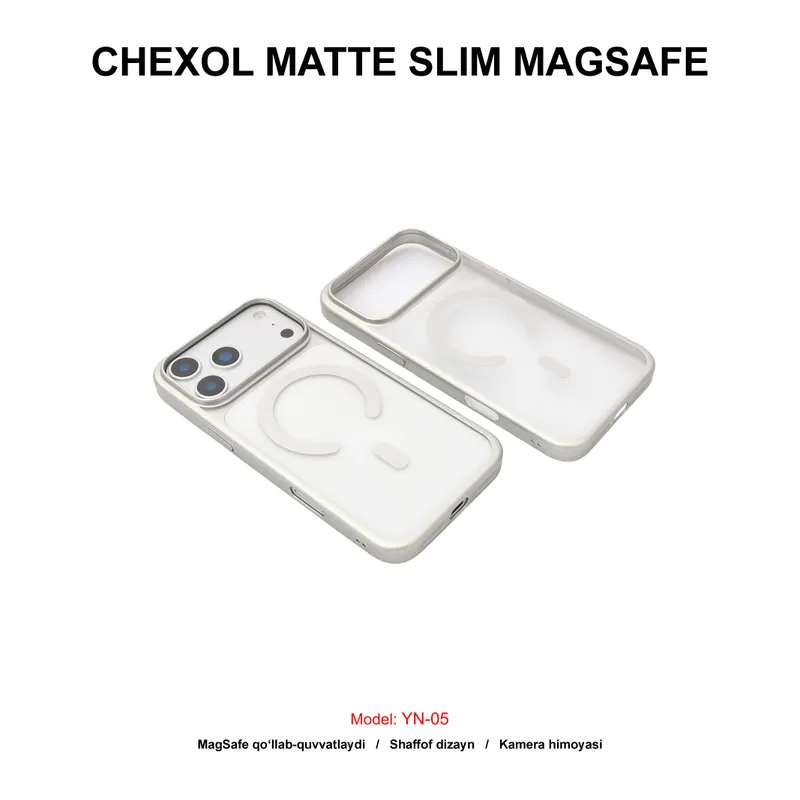 CHEXOL MATTE SLIM MAGSAFE YN-05 IP17 PRO SILVER