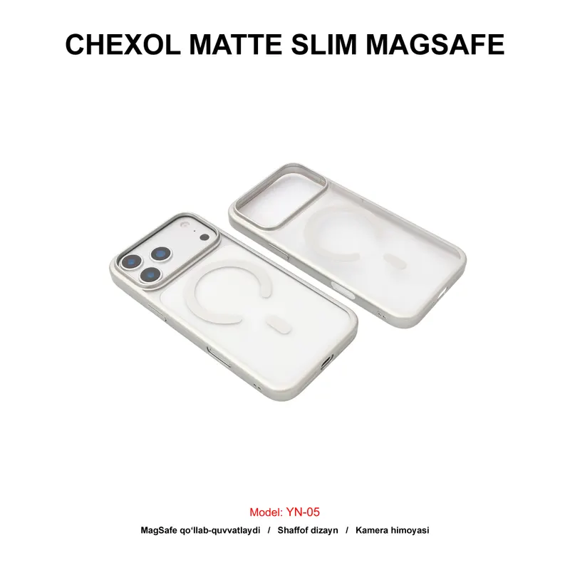 CHEXOL MATTE SLIM MAGSAFE YN-05 IP17 PRO MAX SILVER