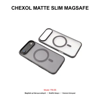 CHEXOL MATTE SLIM MAGSAFE YN-05 IP17 AIR BLACK