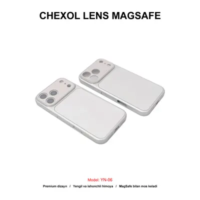 CHEXOL PC LENS MAGSAFE YN-06 IP17 PRO MAX SILVER