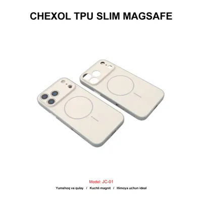 CHEXOL TPU SLIM MAGSAFE JC-01 IP17 PRO MAX BEIGE
