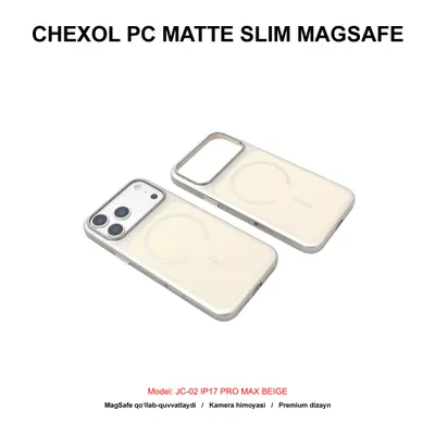 CHEXOL PC MATTE SLIM MAGSAFE JC-02 IP17 PRO MAX BEIGE
