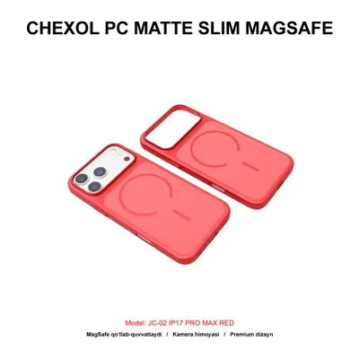 CHEXOL PC MATTE SLIM MAGSAFE JC-02 IP17 PRO MAX RED
