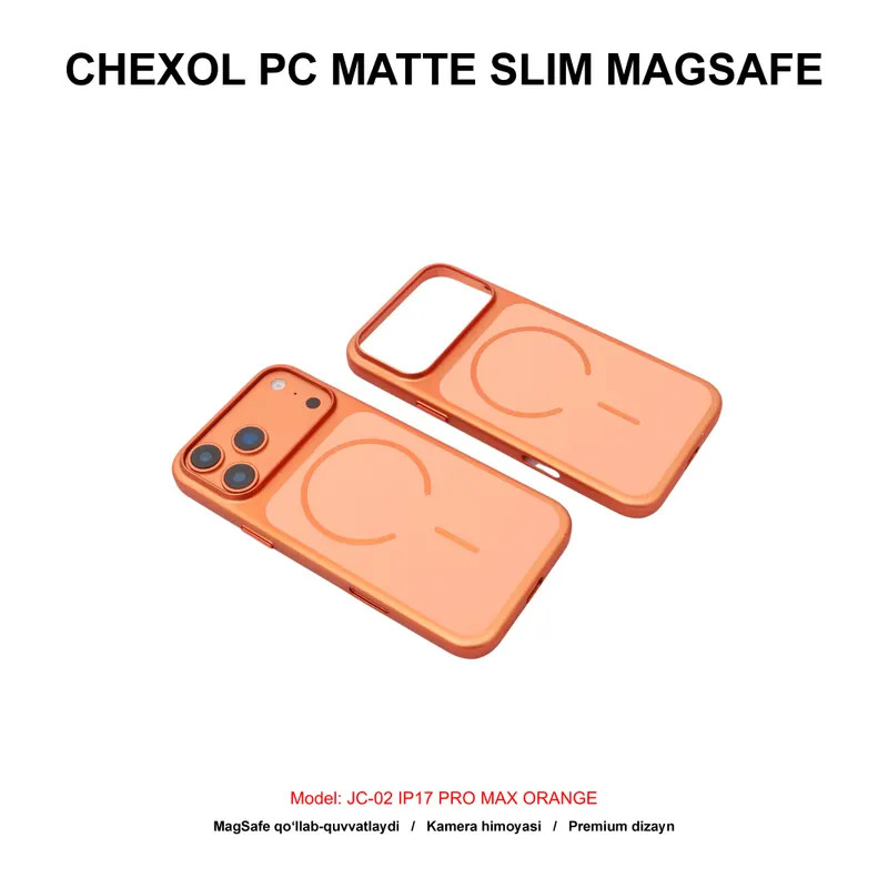CHEXOL PC MATTE SLIM MAGSAFE JC-02 IP17 PRO MAX ORANGE