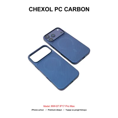 CHEXOL PC CARBON MAGSAFE MW-07 IP17 PRO MAX BLUE