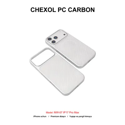 CHEXOL PC CARBON MAGSAFE MW-07 IP17 PRO MAX SILVER
