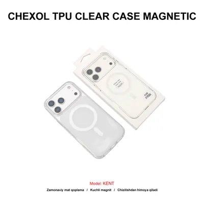 CHEXOL TPU CLEAR CASE MAGNETIC YN-07 IP17 PRO WHITE