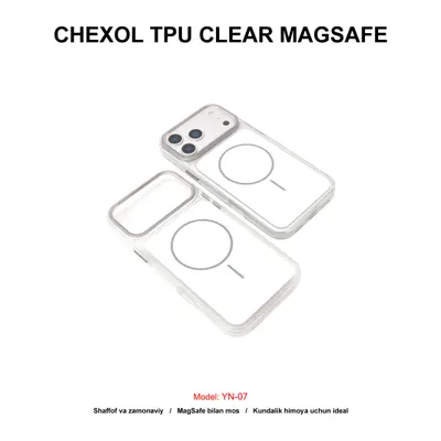 CHEXOL TPU CLEAR MAGSAFE YN-08 IP17 PRO WHITE