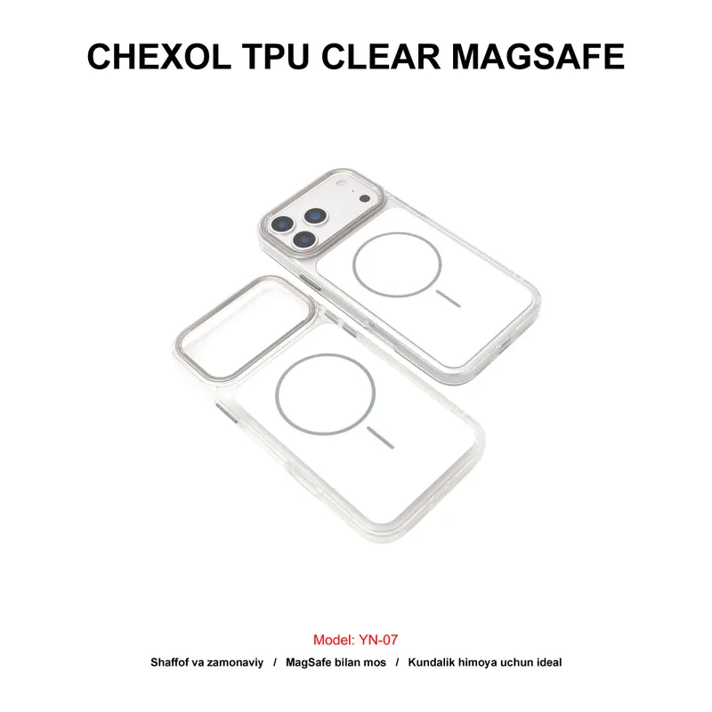 CHEXOL TPU CLEAR MAGSAFE YN-08 IP17 PRO MAX WHITE