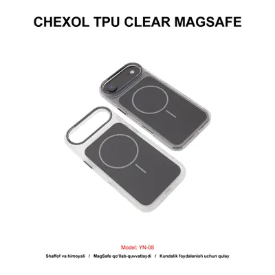 CHEXOL TPU CLEAR MAGSAFE YN-08 IP17 AIR BLACK