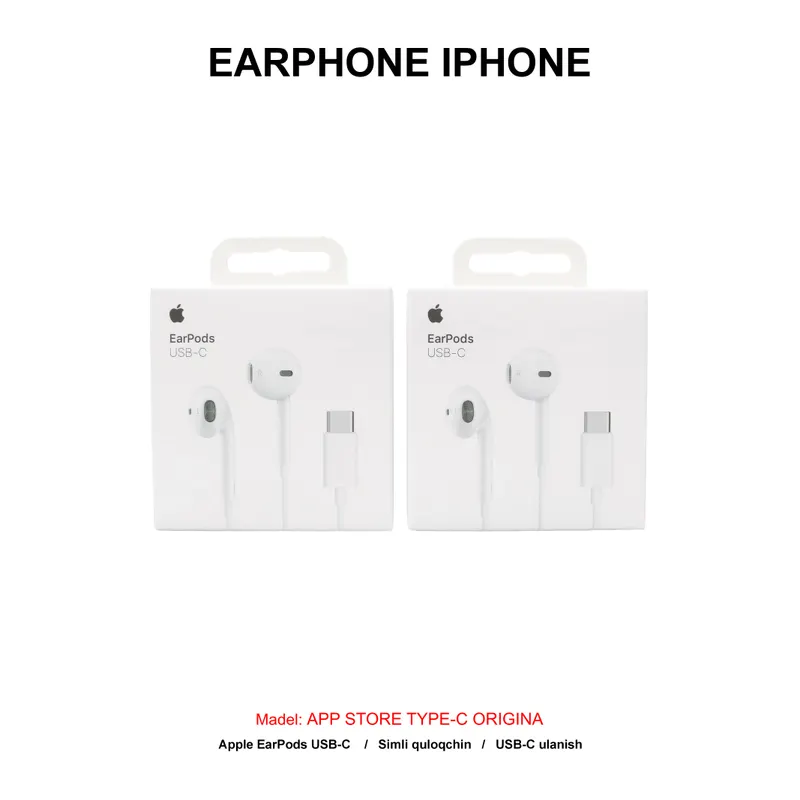 EARPHONE IPHONE APP STORE TYPE-C ORIGINAL
