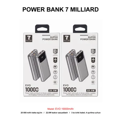 PB 7 MILLIARD EVO 10000mAh 7MEVPB10MGY GREY