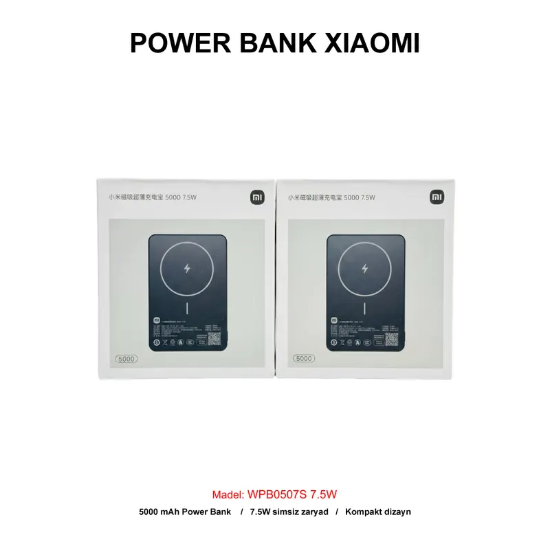 PB XIAOMI WPB0507S 7.5W 5000mAh BLACK (LUX)
