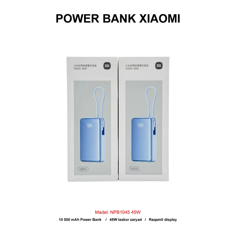 PB XIAOMI NPB1045 45W 10000mAh BLUE (LUX)