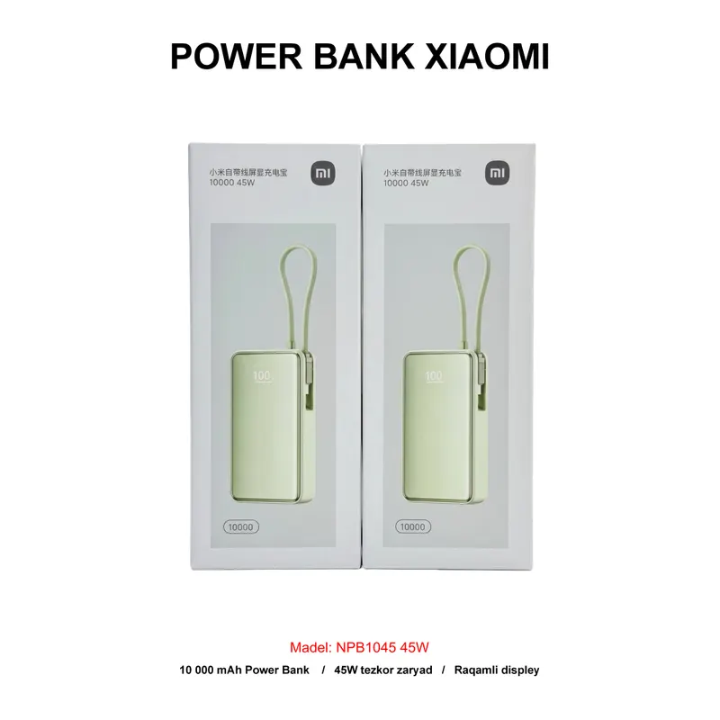 PB XIAOMI NPB1045 45W 10000mAh GREEN (LUX)