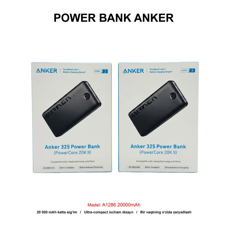 PB ANKER A1286 20000mAh LUX BLACK