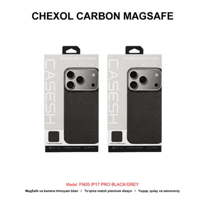 CHEXOL CARBON MAGSAFE FN05 IP17 PRO BLACK/GREY