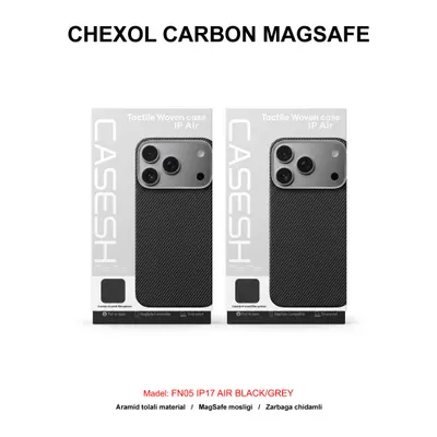 CHEXOL CARBON MAGSAFE FN05 IP17 AIR BLACK/GREY