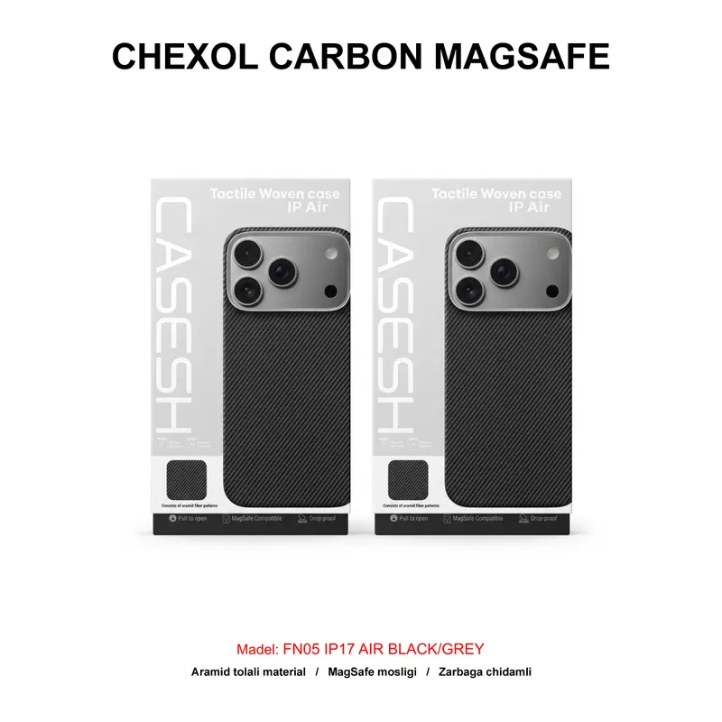 CHEXOL CARBON MAGSAFE FN05 IP17 AIR BLACK/GREY
