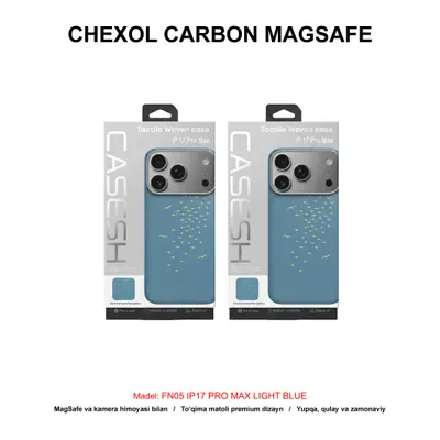 CHEXOL CARBON MAGSAFE FN05 IP17 PRO MAX LIGHT BLUE