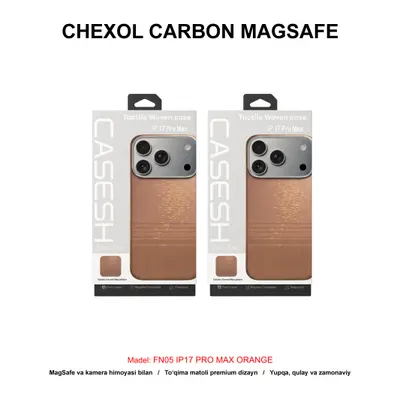 CHEXOL CARBON MAGSAFE FN05 IP17 PRO MAX ORANGE